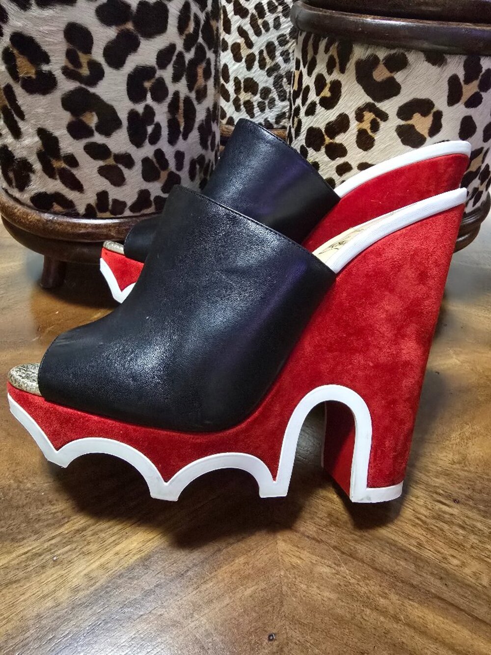 Christian Louboutin Leather Slides